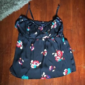 American eagle flower strap blouse blue large